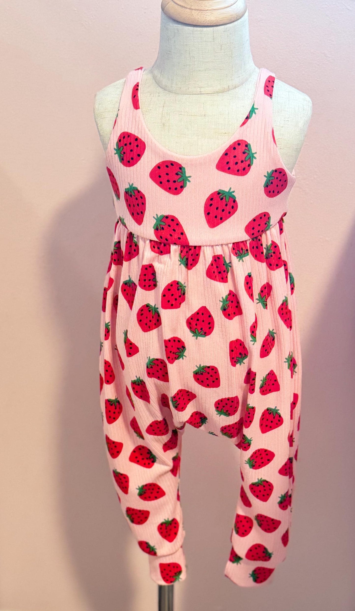 Strawberry Baby Romper, Very Berry First Birthday Outfit