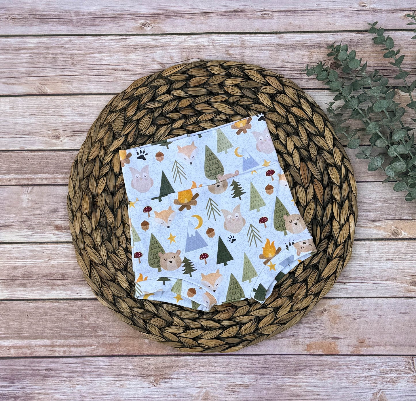 Forest Critters Baby Bummies: Cotton Lycra Diaper Cover