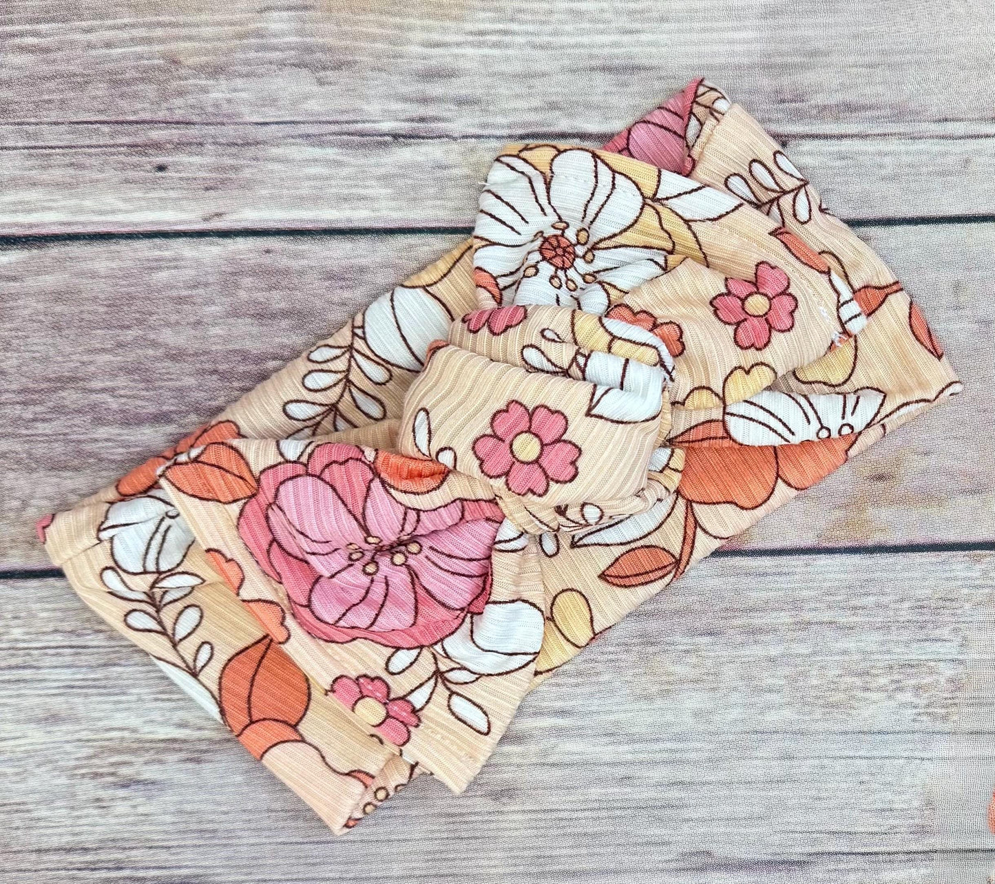 Groovy Floral Baby Romper, Rib Knit Jumpsuit, Hippie Girl Outfit