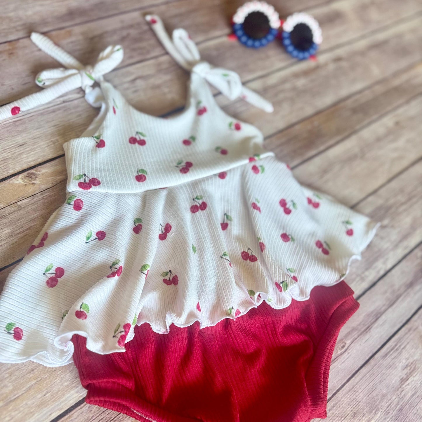 Baby Girl Cherry Romper, She's The Cherry On Top