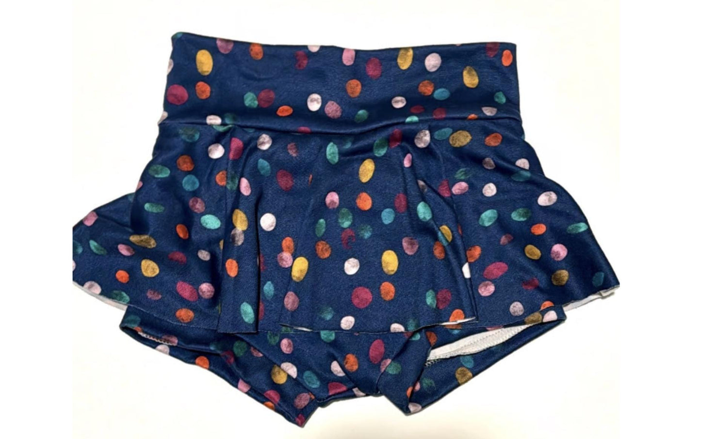 Rainbow Dots Baby Bummies with Bow: Handmade Girl's Diaper Cover