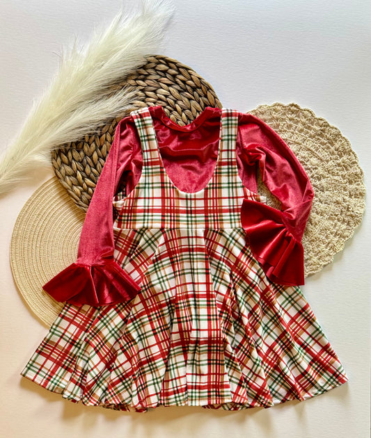 Holiday Pinafore and Leo set
