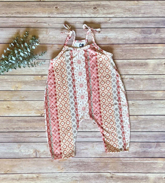Boho Baby Jumpsuit: Terran Tie-Strap Romper