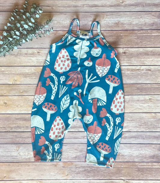 Mushroom Terran Baby Jumpsuit: Soft Jersey Toddler Romper