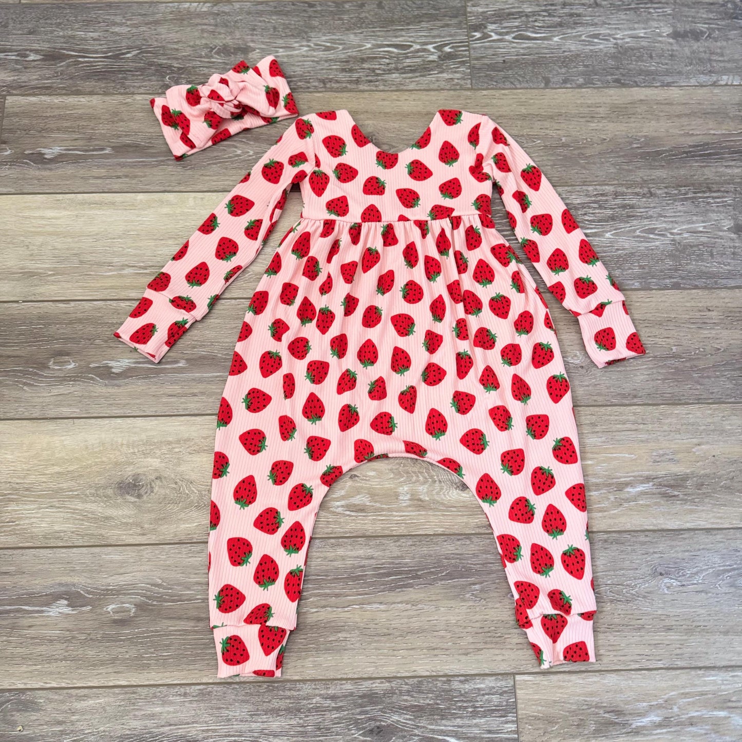 Strawberry Baby Romper, Very Berry First Birthday Outfit