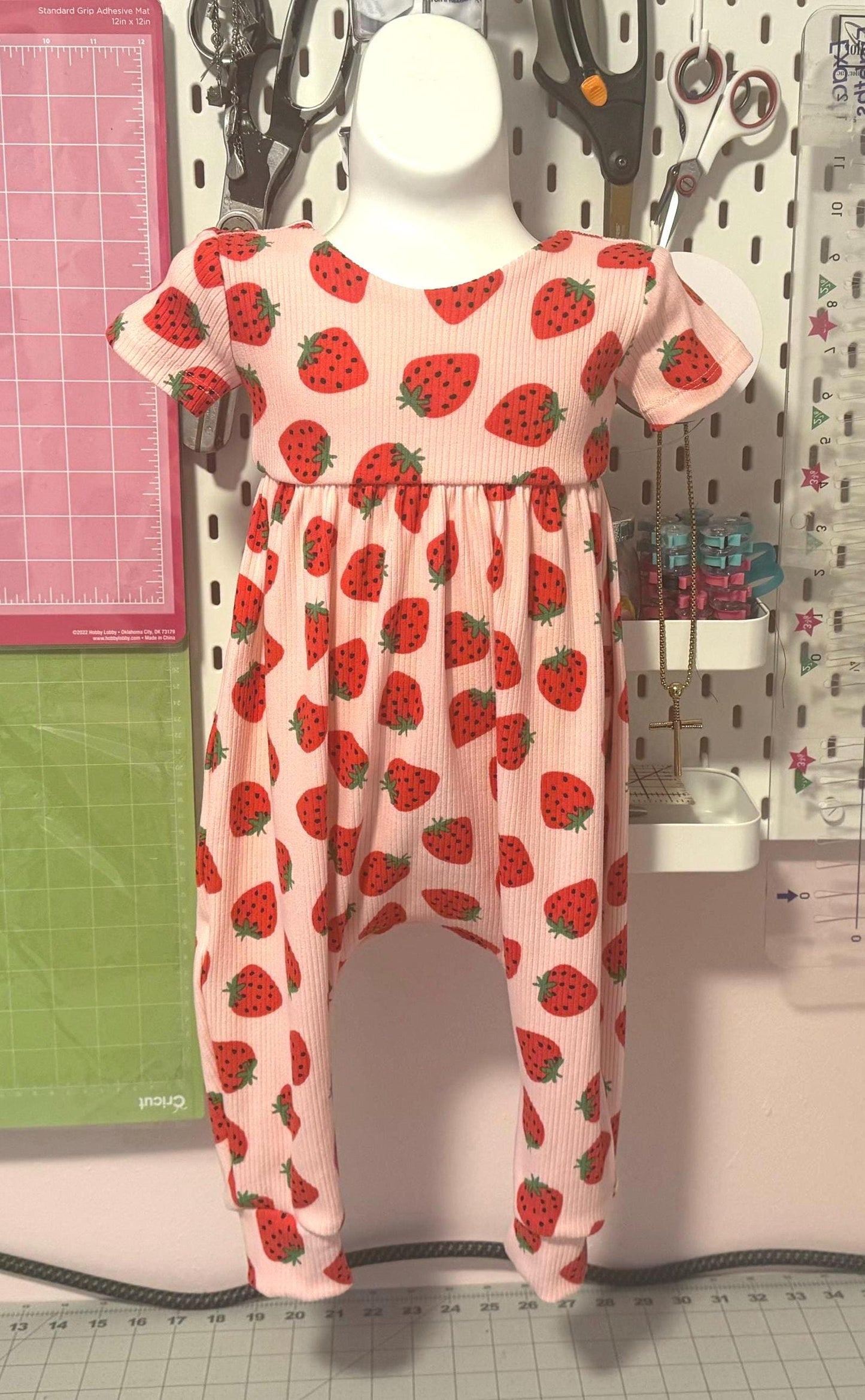 Strawberry Baby Romper, Very Berry First Birthday Outfit